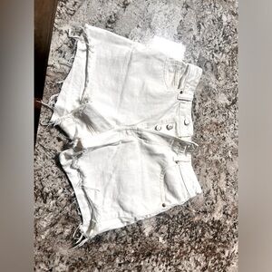 H&M white denim shorts
